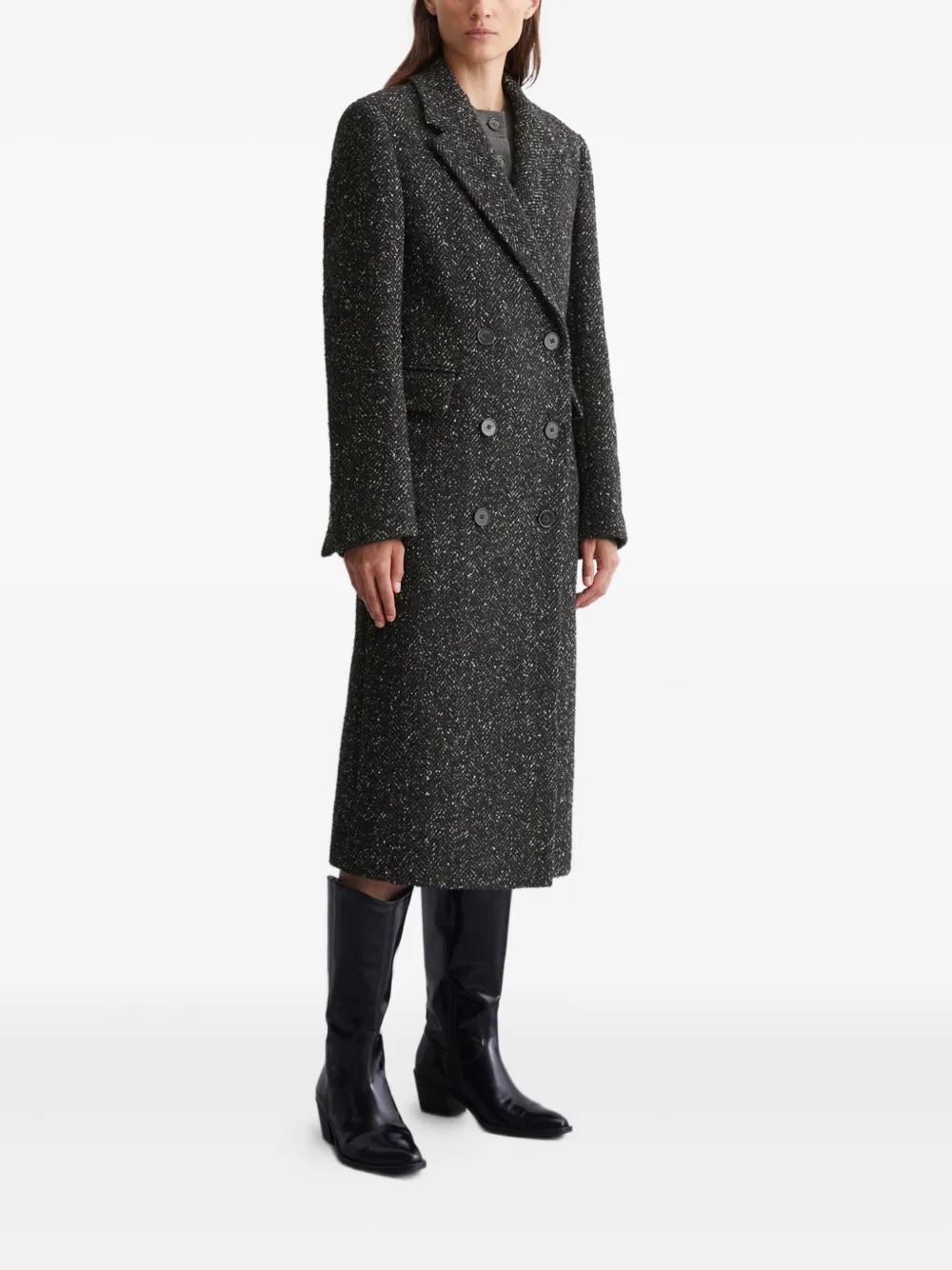 Marc O'Polo double-breasted textured coat | Double Breasted & Peacoats | Image 2