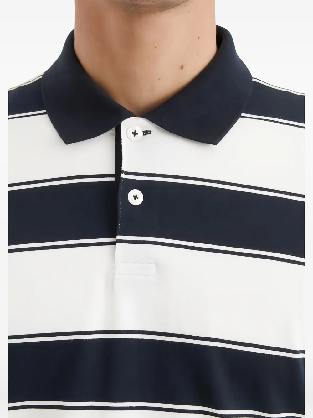 Marc O'Polo Gestreept poloshirt Wit