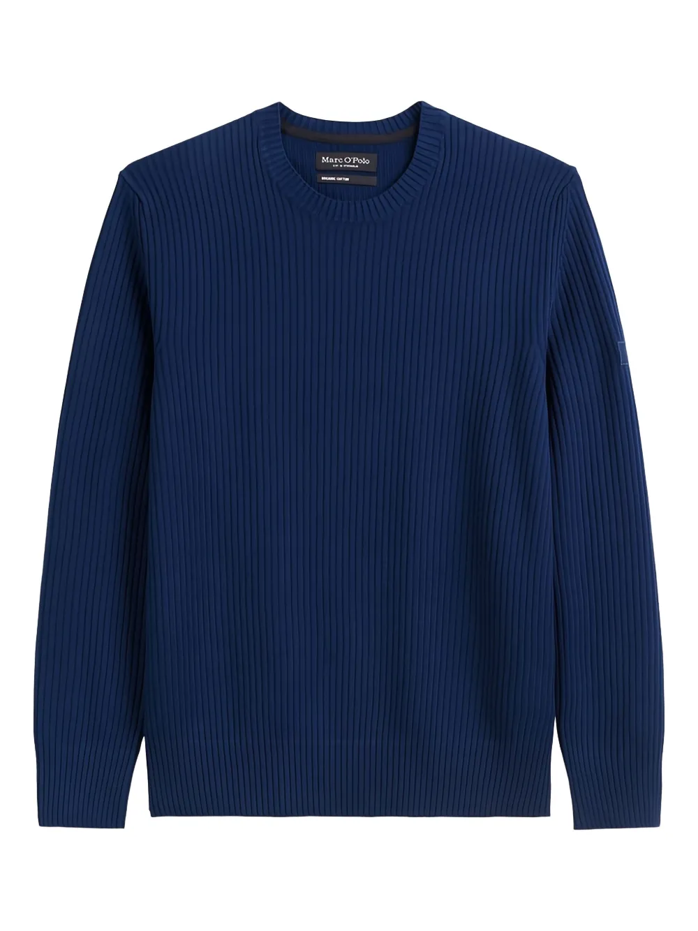 Marc O'Polo Geribbelde sweater met ronde hals Blauw