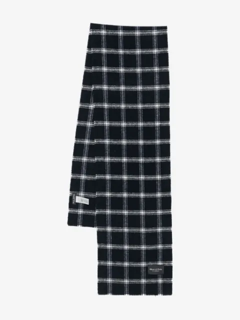 Marc O'Polo checked-pattern scarf