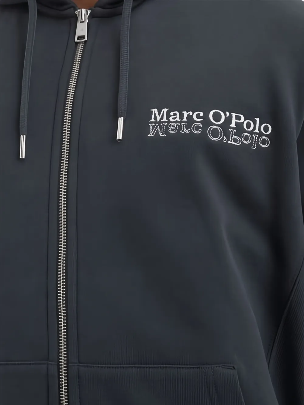 Marc O'Polo Hoodie met rits Blauw
