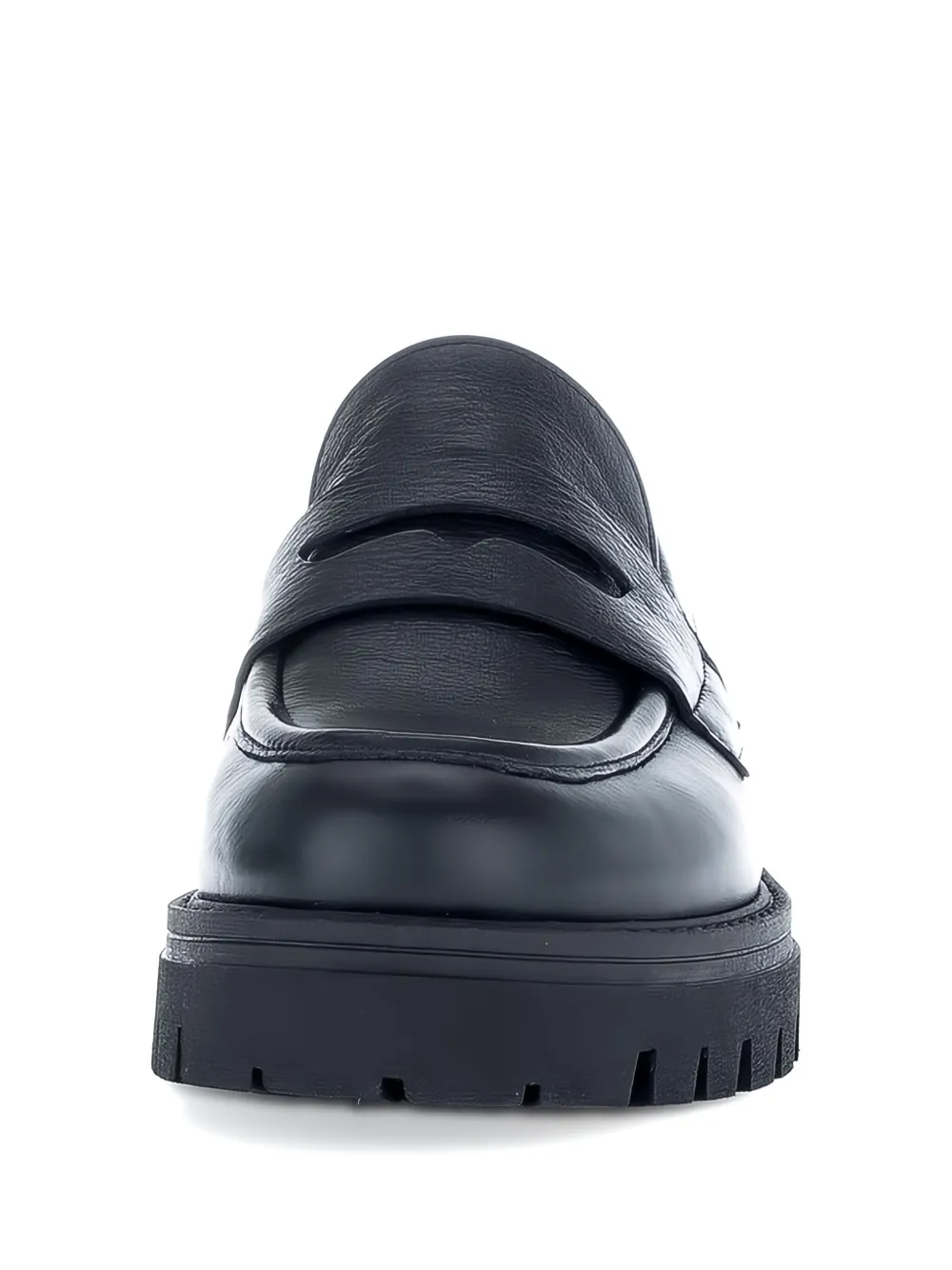  Gabor Penny-slot Leather Loafers - Black 