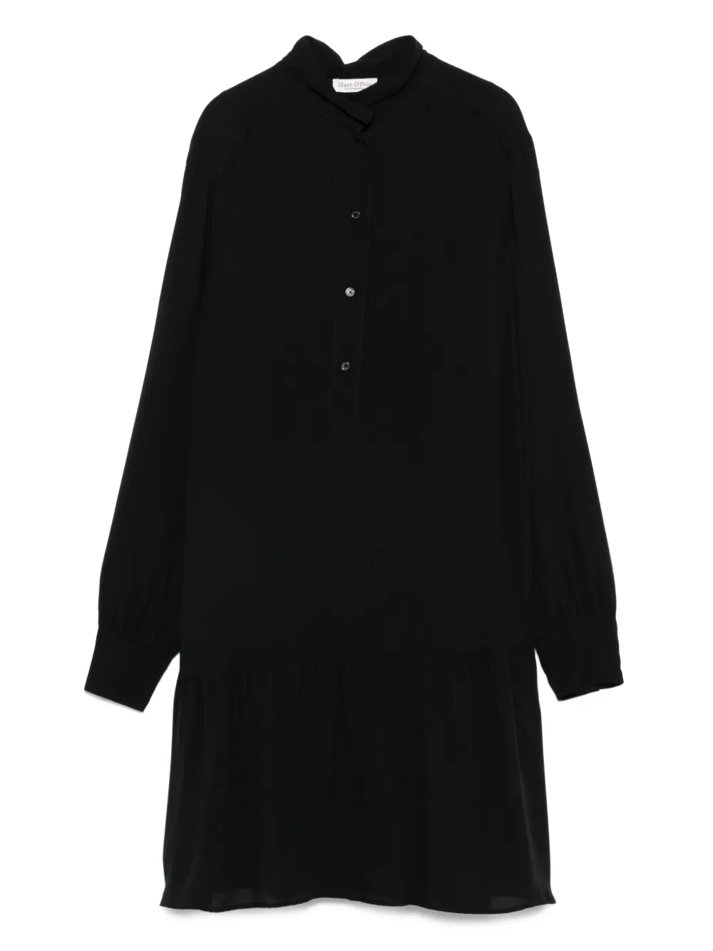 Marc O'Polo button-front midi dress Zwart