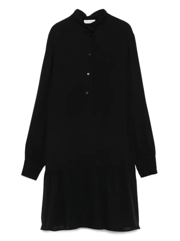 midi dress buttoned fron neck Beige Cotton Button Front - All Dresses feminine touch Vero Moda square neck button