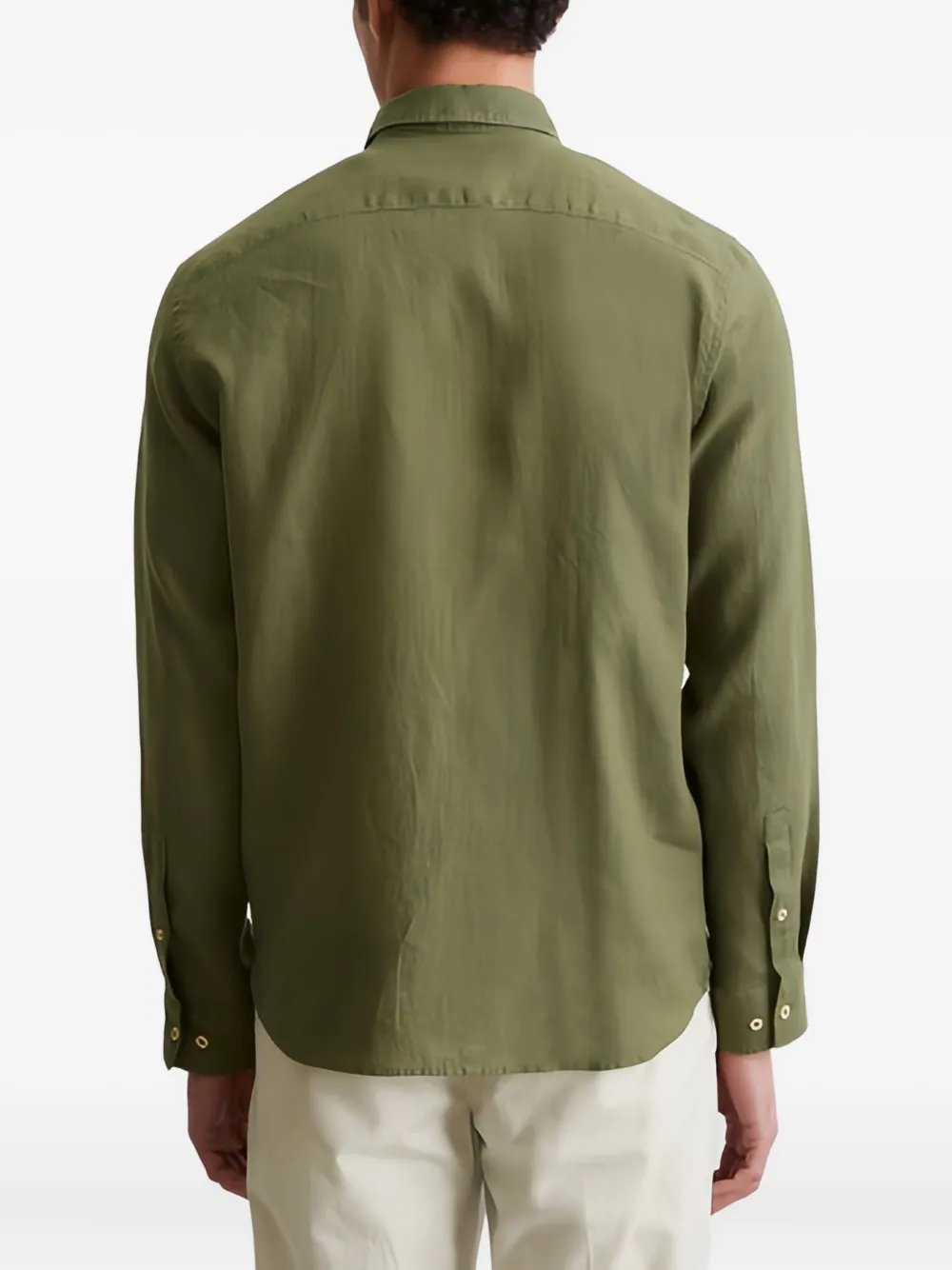 Marc O'Polo Button-up overhemd met borstzak Groen