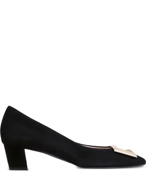 Hogl zapatillas Thilda de gamuza con tacón cuadrado