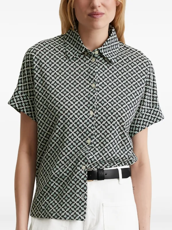 Marc O'Polo Camicia a Maniche Corte Con Stampa Verde FARFETCH IT