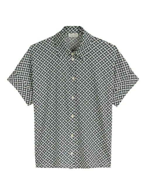 Chemise imprimée à manches courtes - Marc O'Polo - Modalova