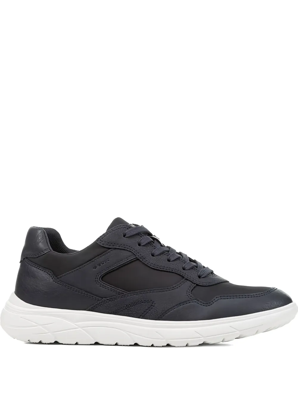 Geox Portello leather panelled trainers Blue