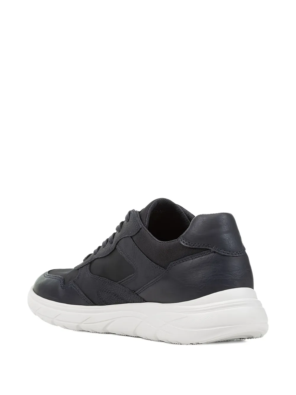 Geox Portello leather panelled trainers Blue