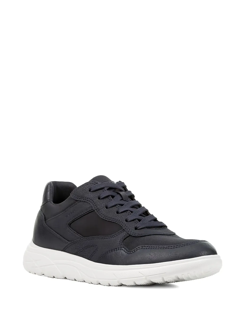 Geox Portello leather panelled trainers Blue