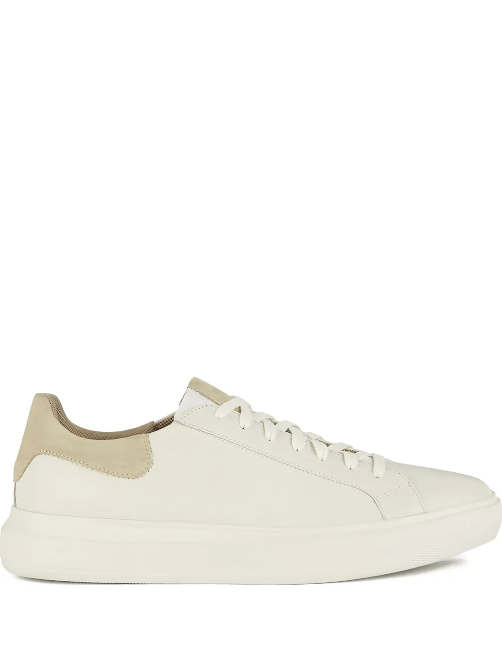 Geox Deiven leather panelled sneakers White