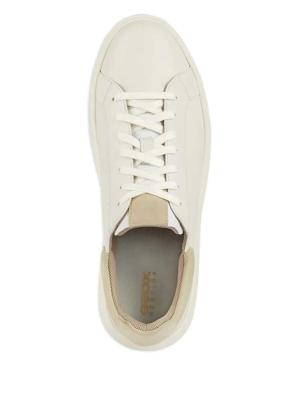 Geox Deiven leather panelled sneakers White