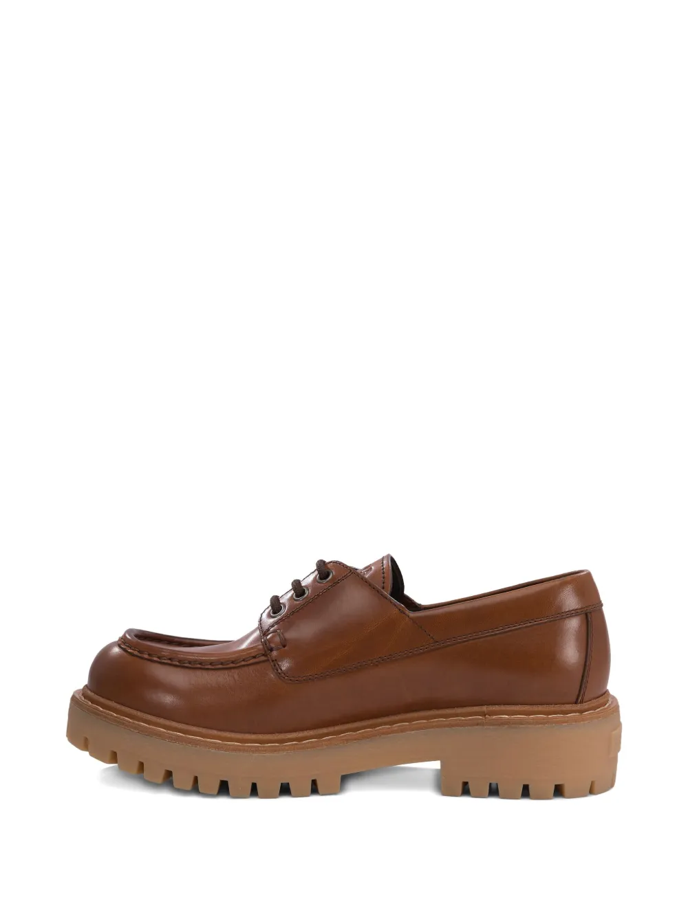 Prada Leren derby schoenen Bruin