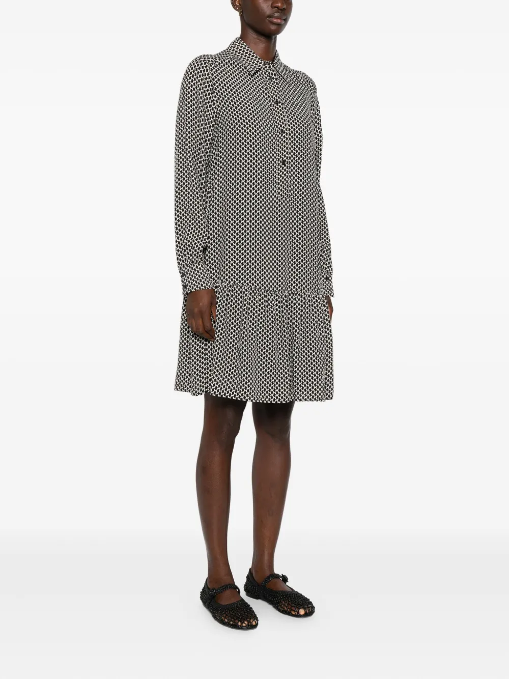 Marc O'Polo Mini-jurk met geometrische print Zwart