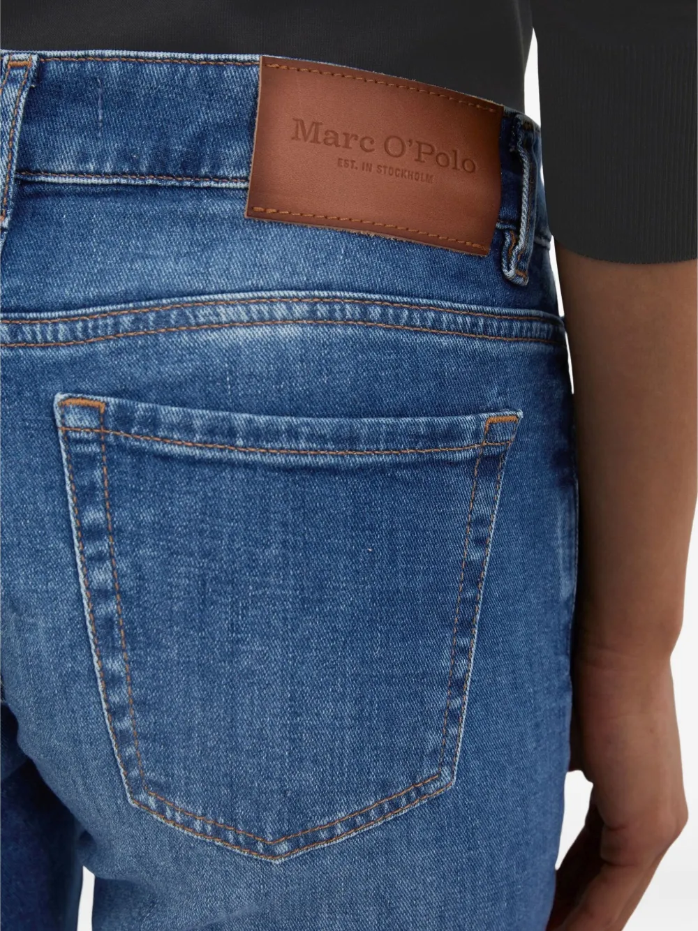 Marc O'Polo Jeans met logopatch Blauw