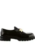 Hogl Alison logo-plaque patent loafers - Black