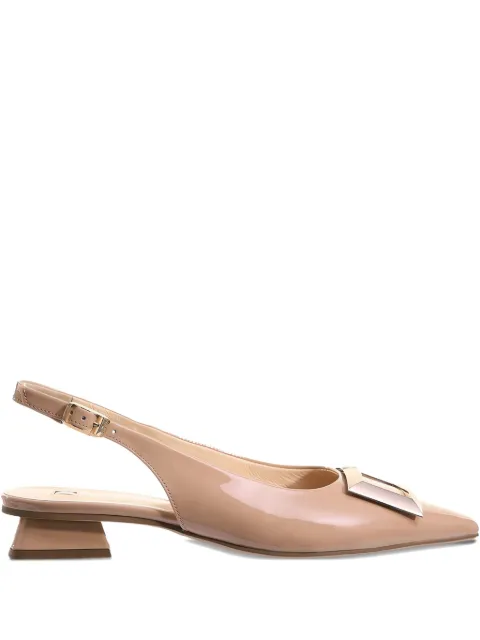 Hogl zapatillas de charol con tira trasera