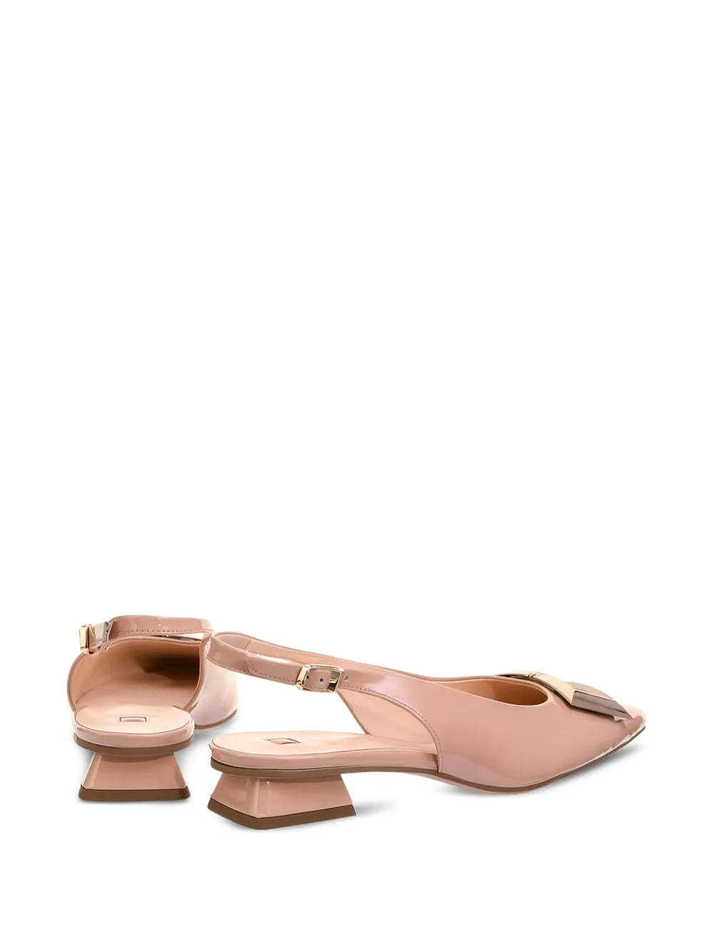 Hogl Jenny patent-leather slingback pumps Neutrals