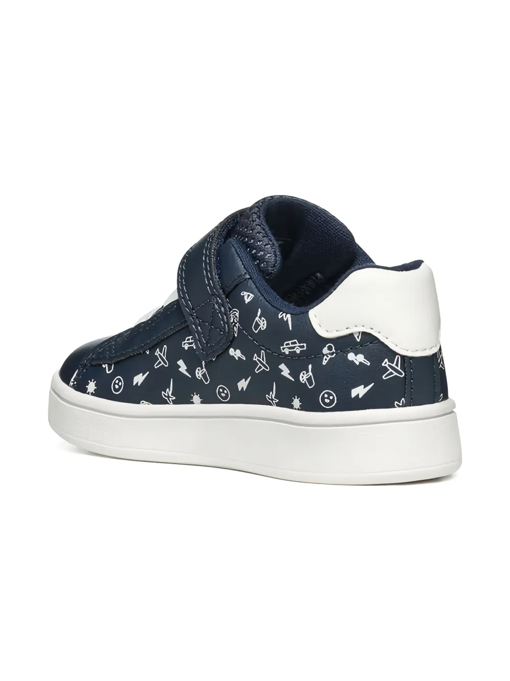 Geox Eclyper Patterned Sneakers In Black