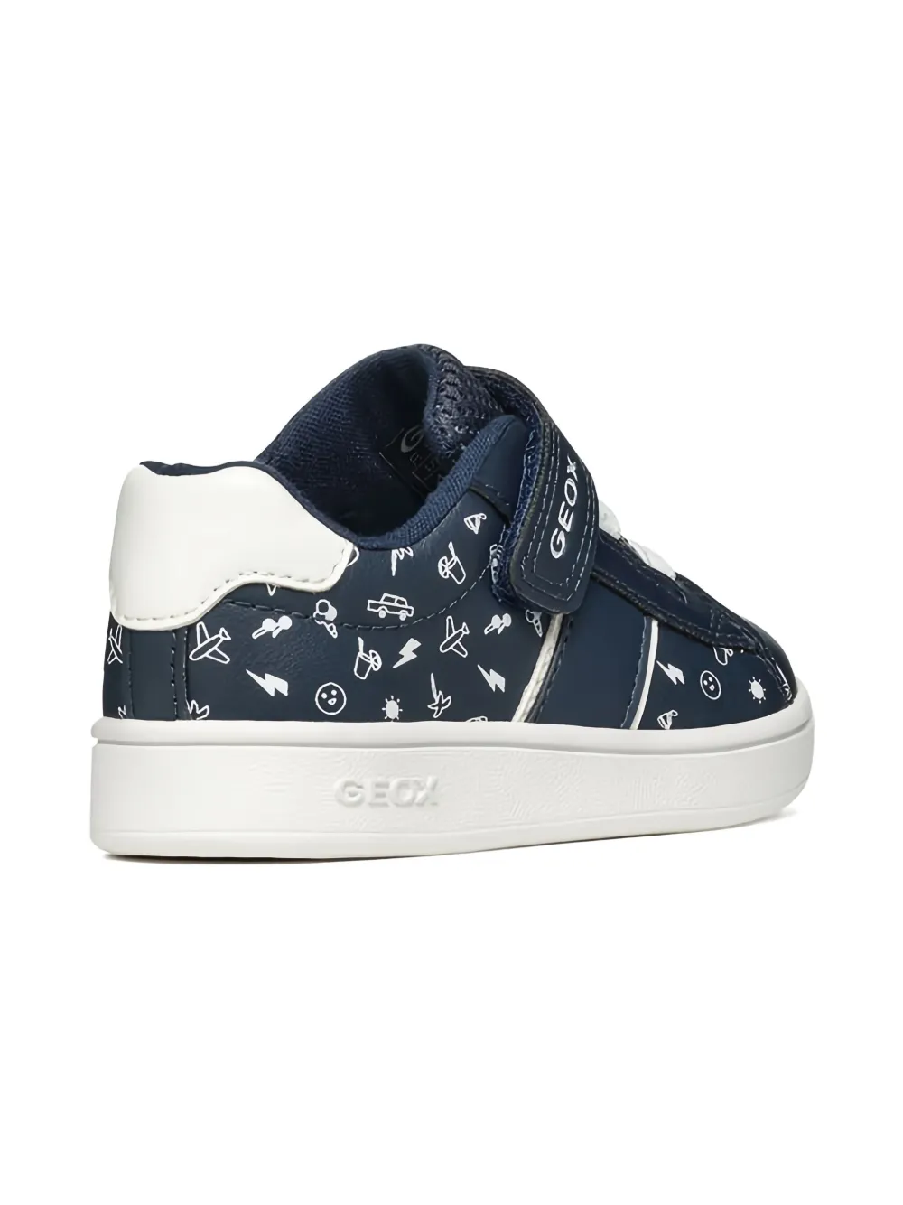 Geox Eclyper Patterned Sneakers In Black