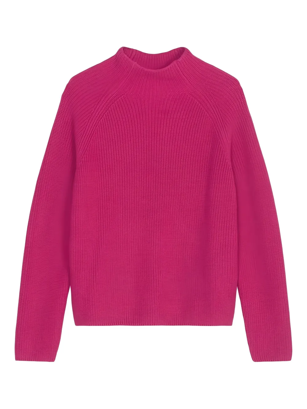 high-neck ribbed sweater