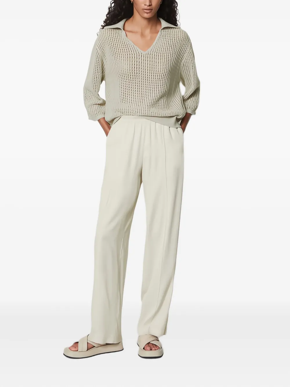 Marc O'Polo Broek met elastische taille Grijs