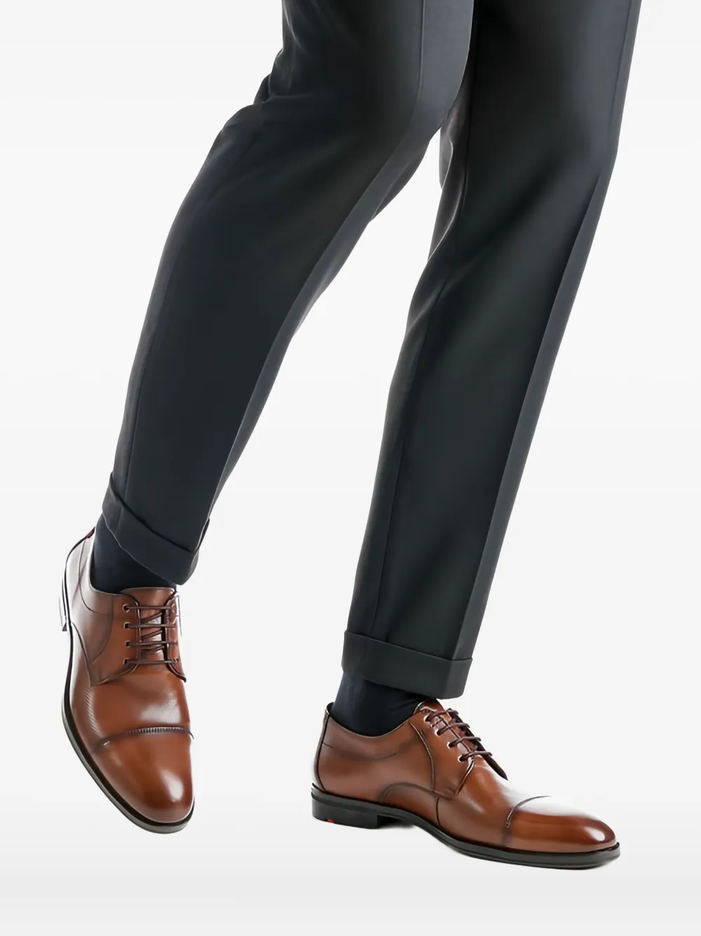 Lloyd Folco perforated leather Derby shoes Brown