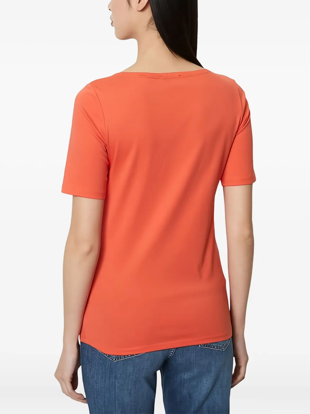Marc O'Polo T-shirt met logodetail Oranje