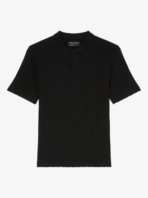 Marc O'Polo ribbed short-sleeves polo shirt
