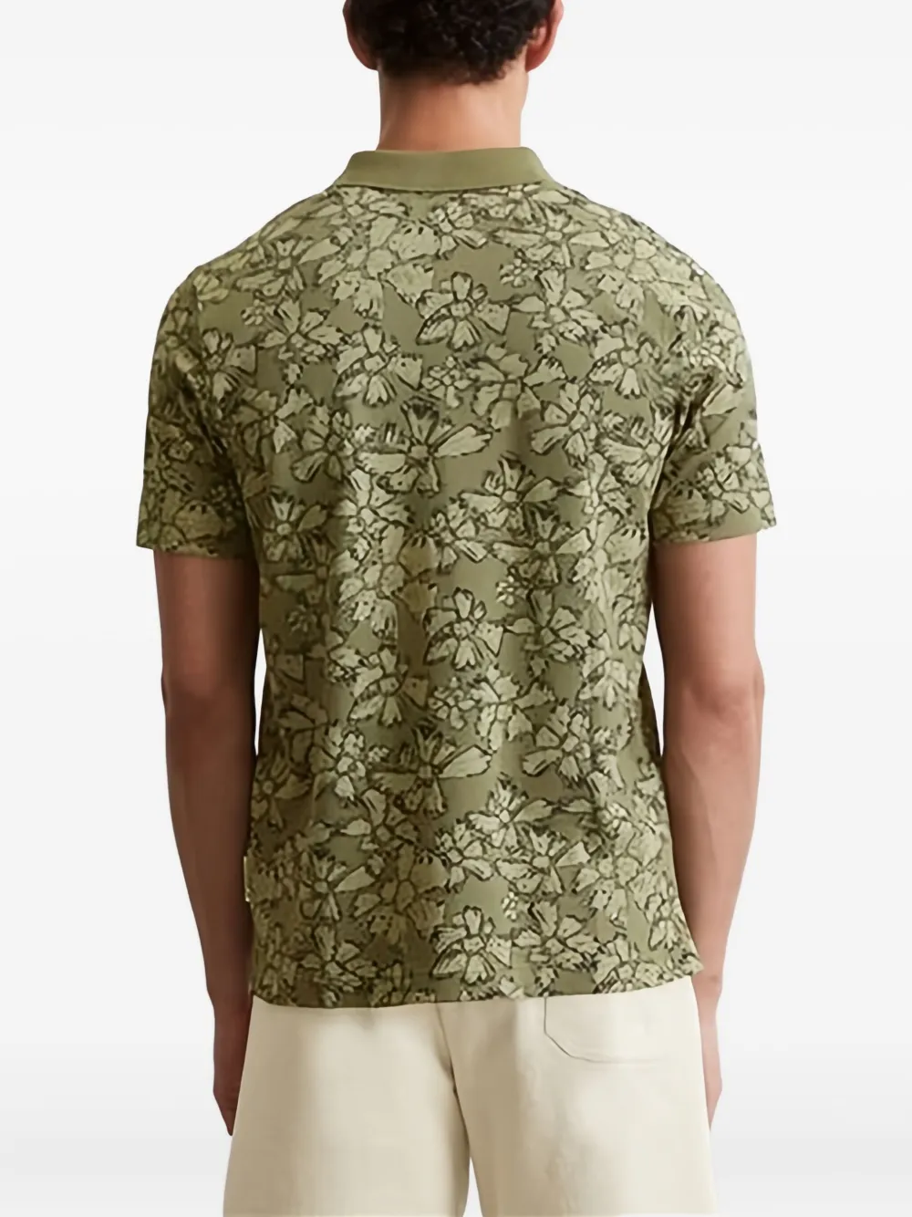 Marc O'Polo Poloshirt met bloemenprint Groen