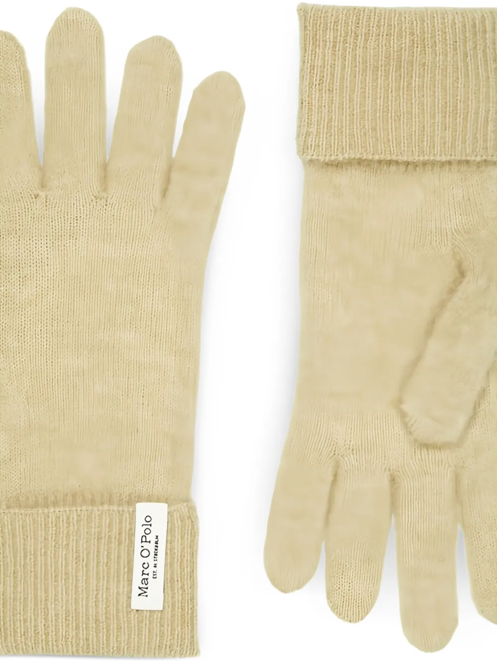 Marc O'Polo Handschoenen met geribbelde cuffs Beige