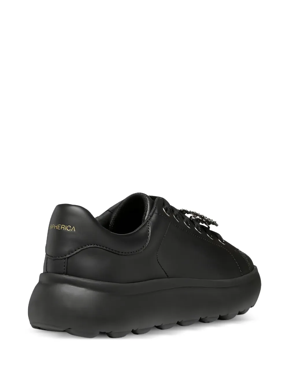 Geox embellished platform sneakers Black