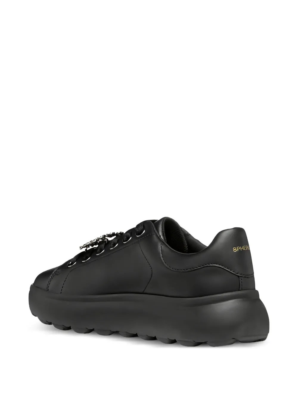 Geox embellished platform sneakers Black