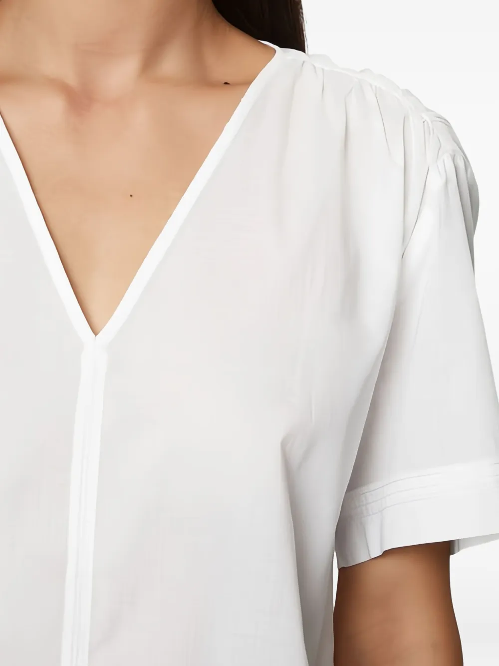 Marc O'Polo Blouse met V-hals Wit