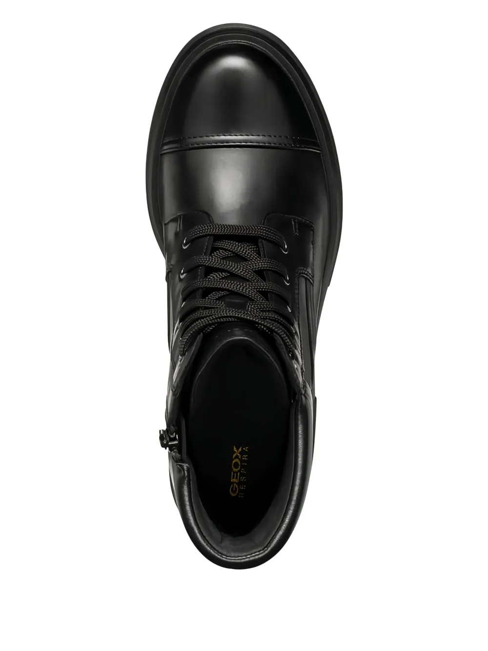 Geox lace-up platform boots Black