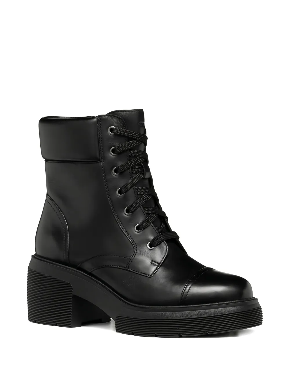 Geox lace-up platform boots Black