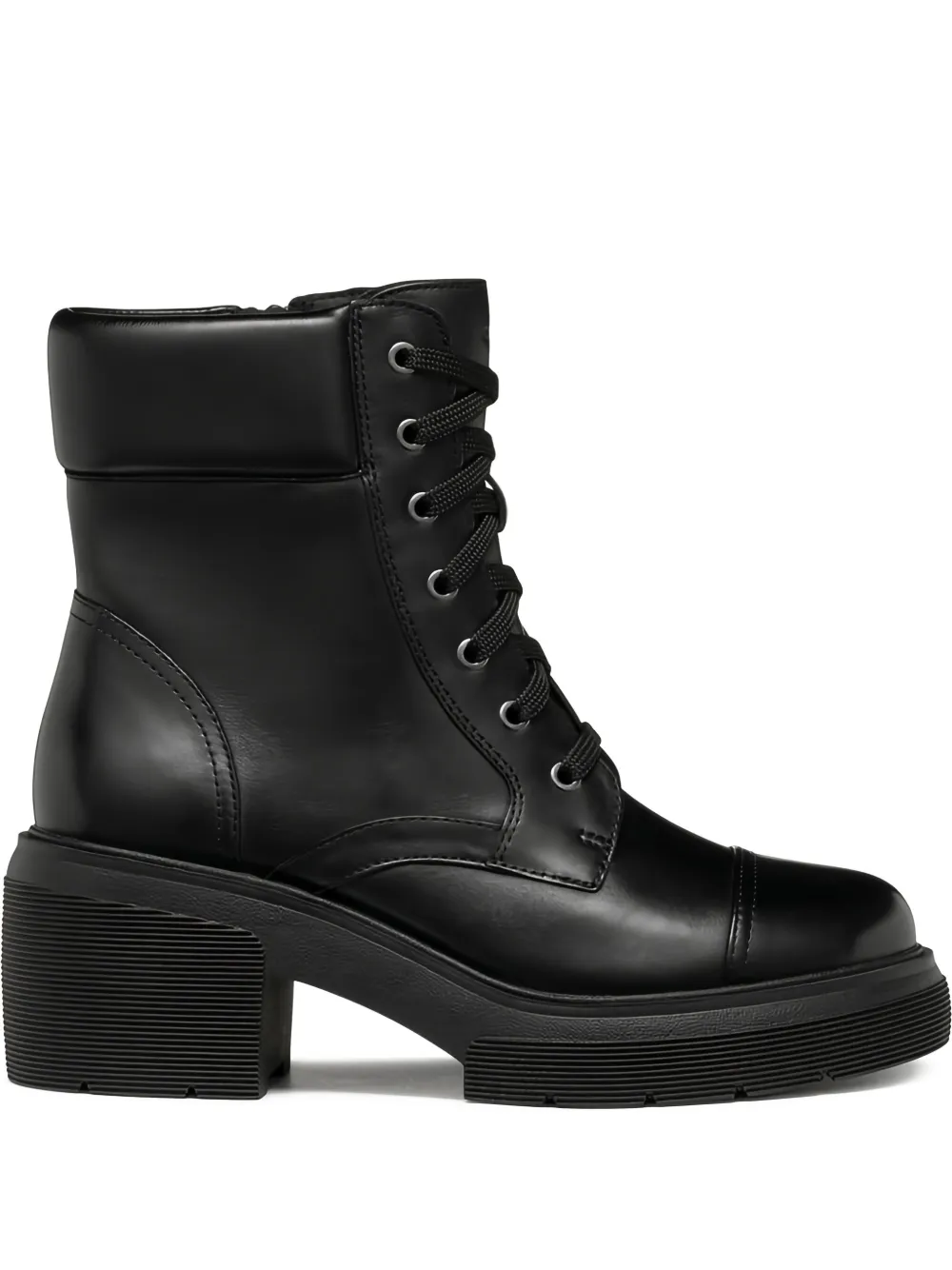 Geox lace-up platform boots Black