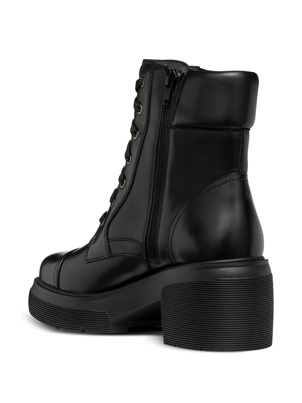 Geox lace-up platform boots Black