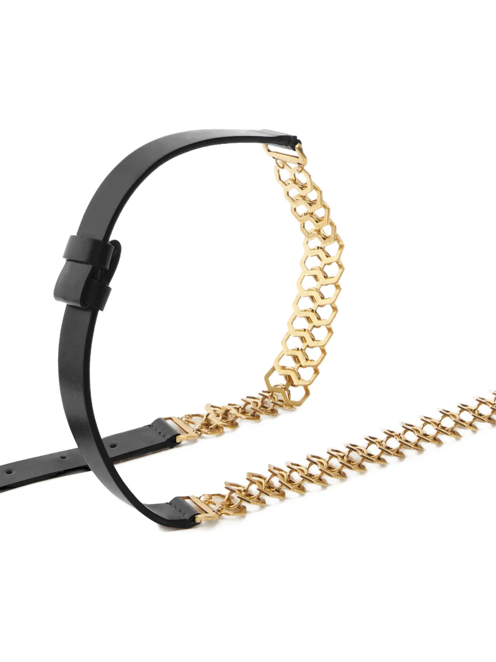 PINKO Riem met ketting inzetstuk 2 cm Zwart