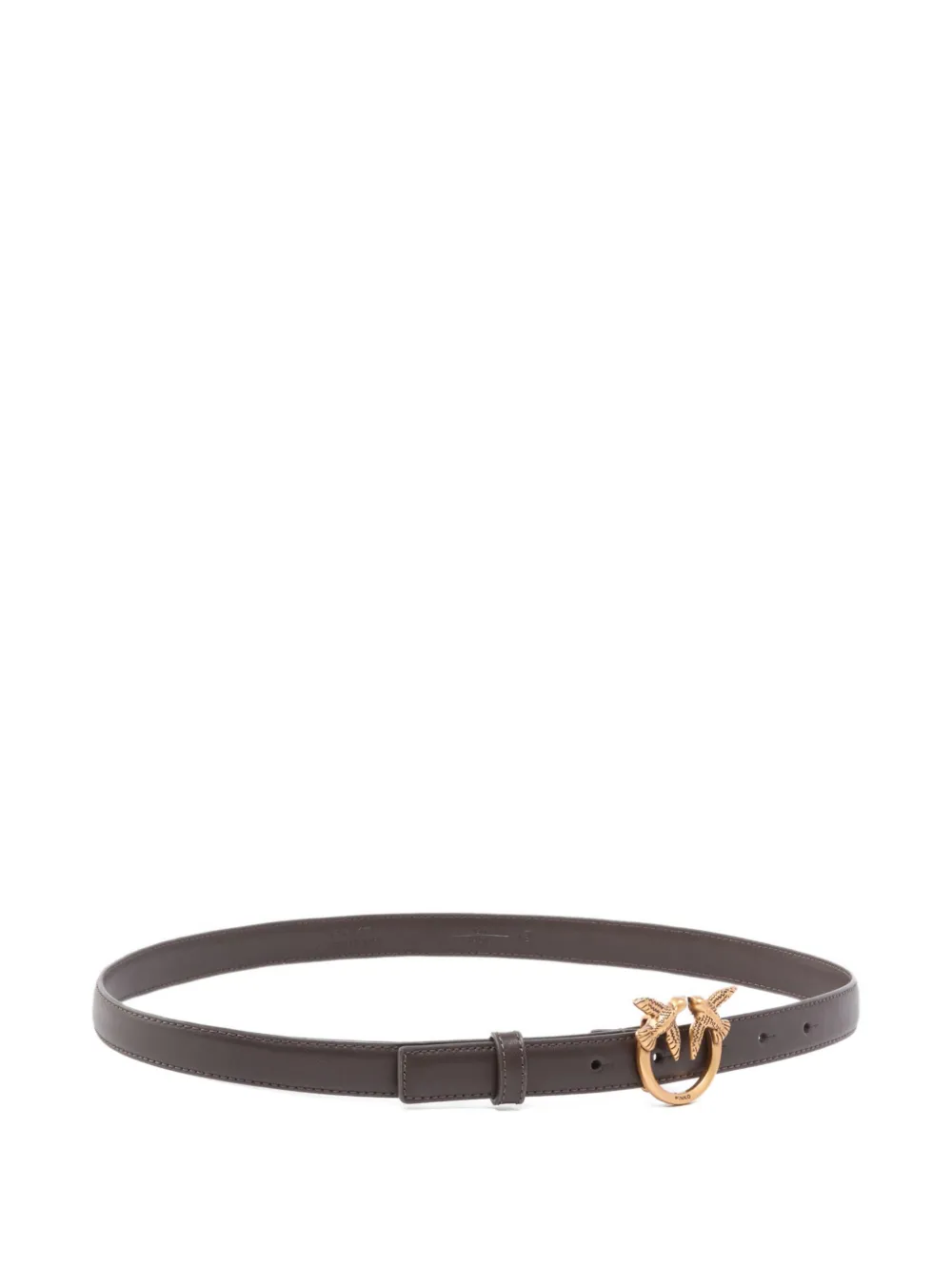PINKO Leren riem met vogelgesp - Bruin