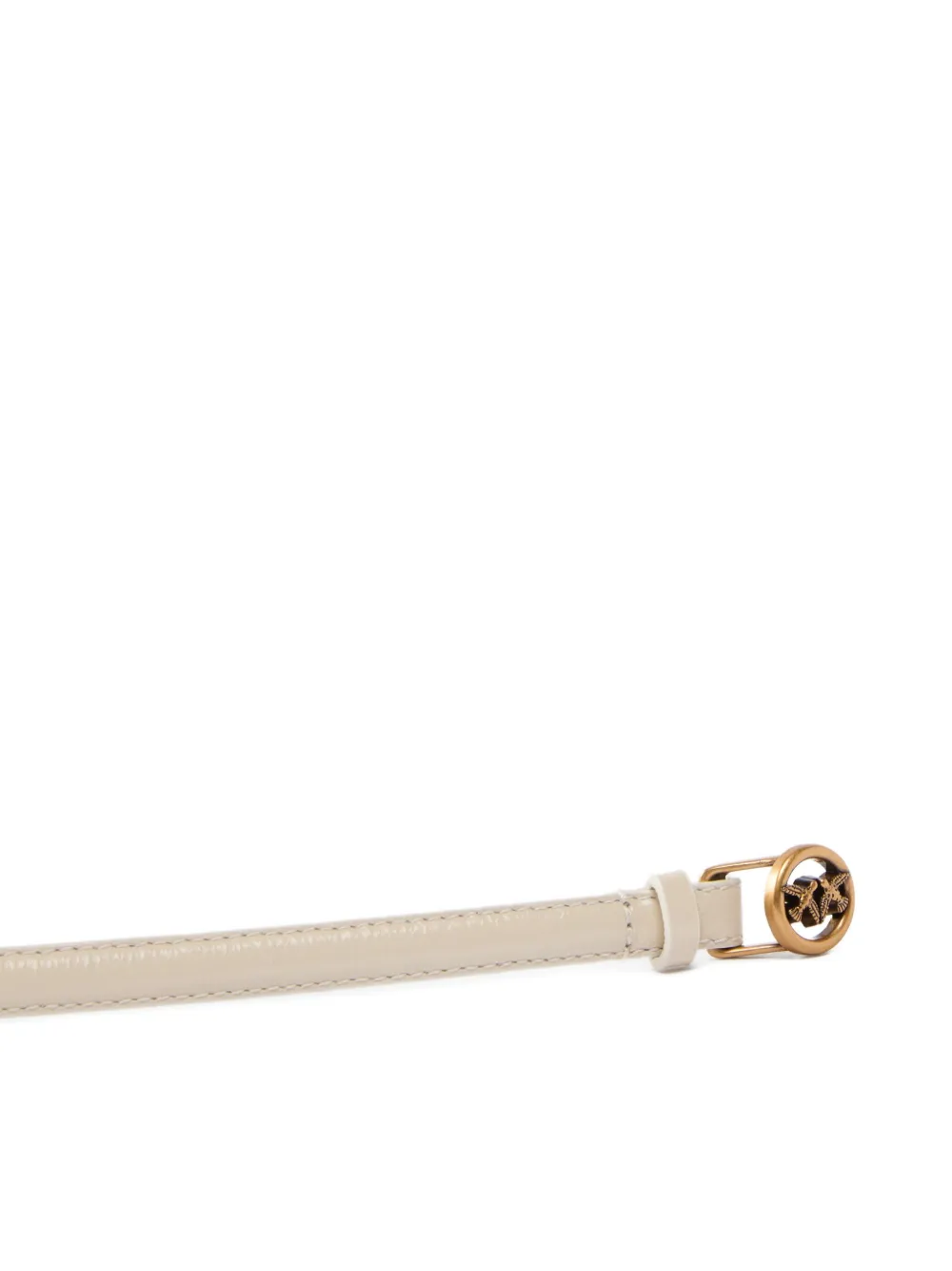 Pinko Thin Leather Belt 1 Cm In Neutral