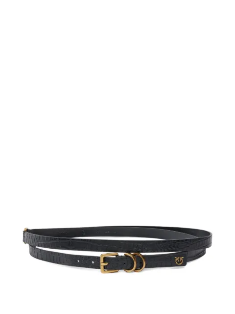 PINKO Ballestas croc-embossed buckle belt