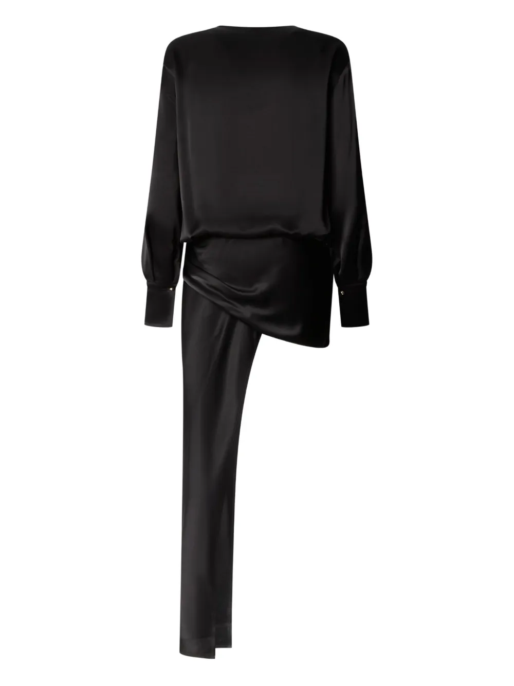 PINKO asymmetric draped mini dress - Zwart