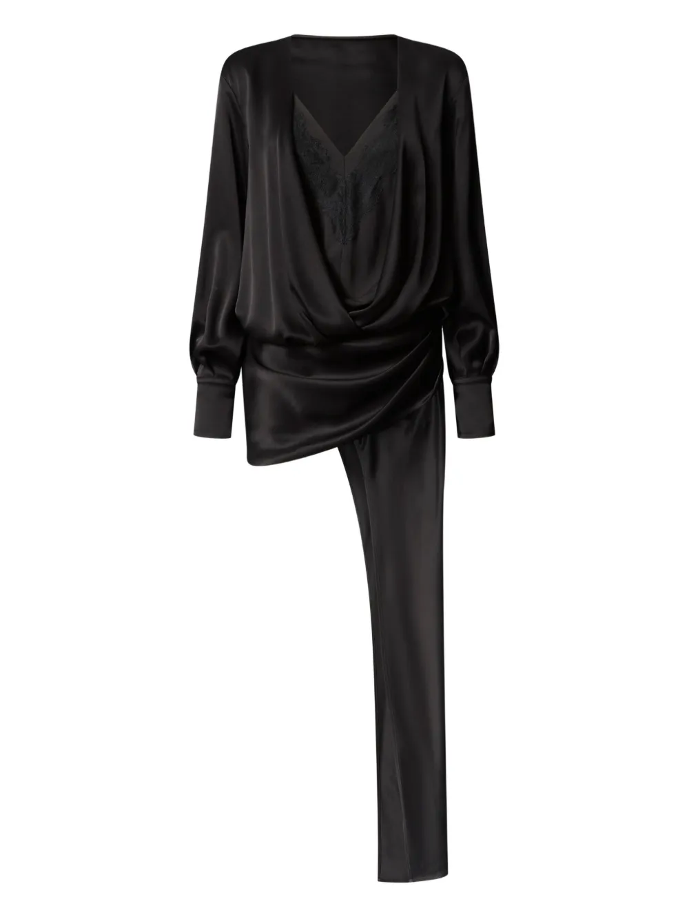 PINKO asymmetric draped mini dress | Black | Image 1