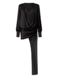 PINKO asymmetric draped mini dress - Black