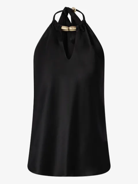 PINKO bow-halter neck blouse