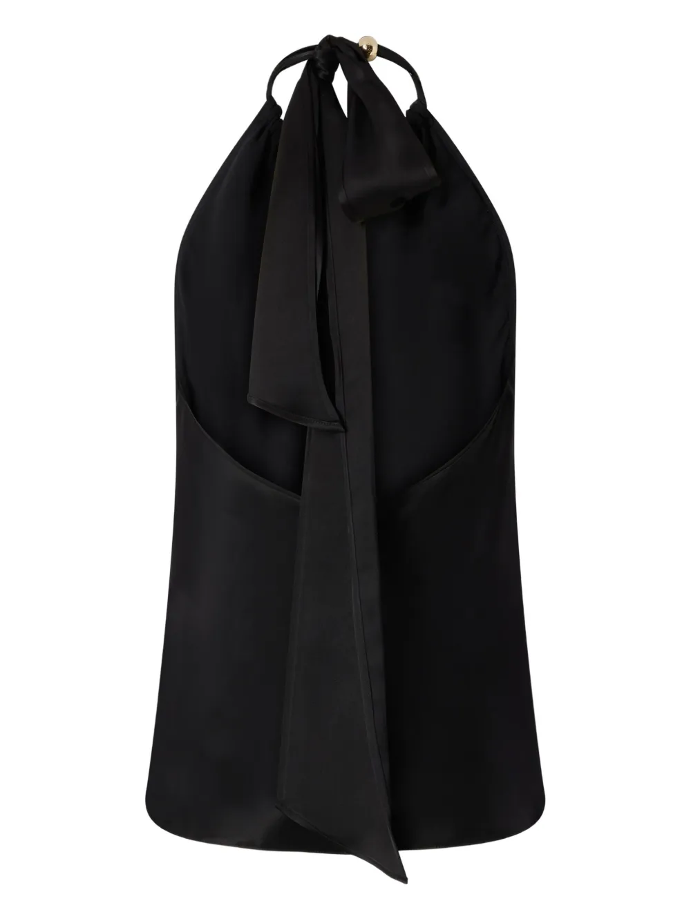 PINKO bow-halter neck blouse - Zwart
