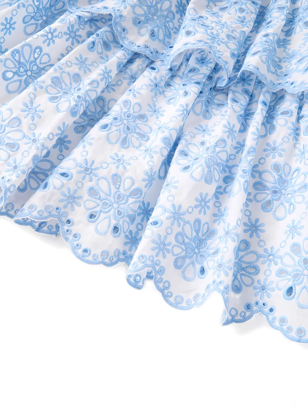 MARLO Nora gelaagde rok met borduurwerk Wit