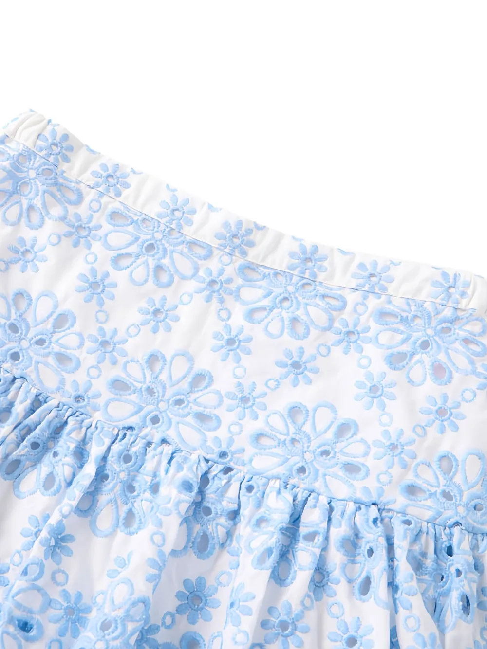 MARLO Nora gelaagde rok met borduurwerk Wit